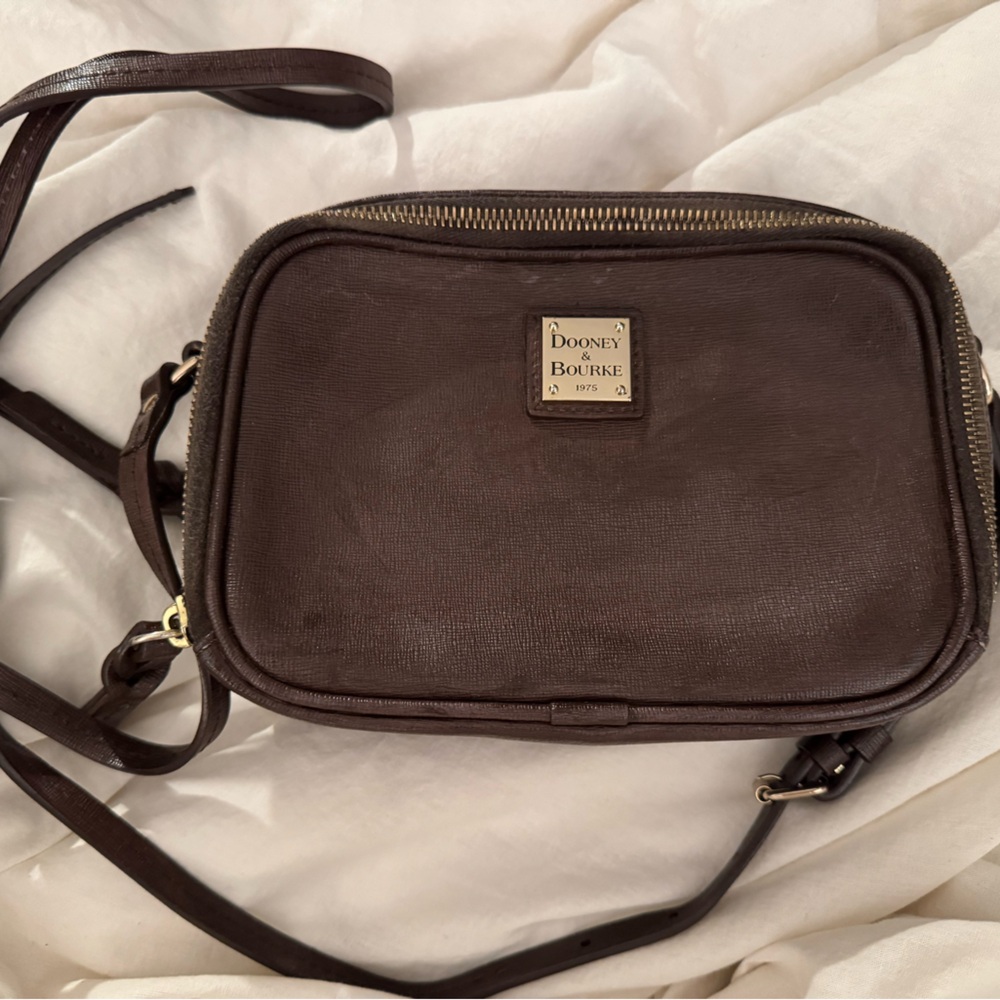 Dooney & Bourke Brown Leather Crossbody Bag